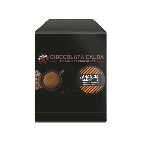هات چاکلت ساشه ای با طعم پرتقال و دارچین Cafe Vergnano 1882