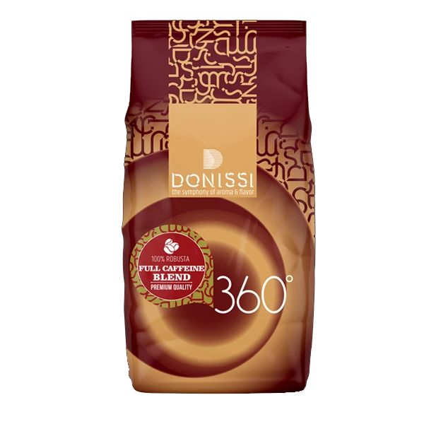 دانه قهوه 100% ربوستا، ترکیب پر کافئین